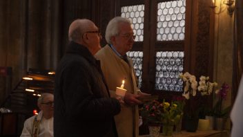 Obmann Dr. Günter Geyer und Dr. Wolfgang Feuchtmüller bei der Spenderdankmesse im Stephansdom