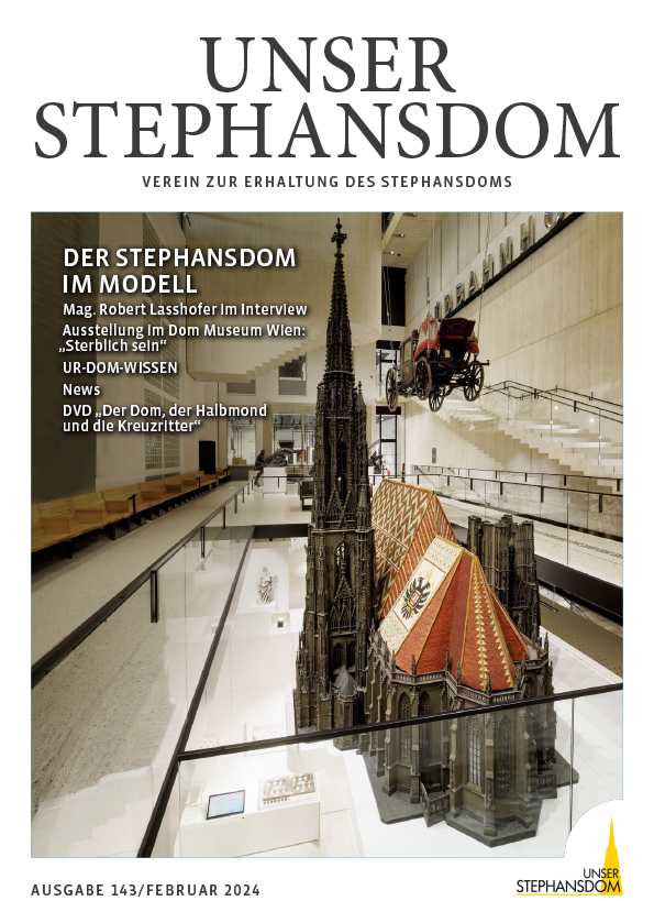 Cover Vereinszeitung 143/2023, Der Stephansdom im Modell